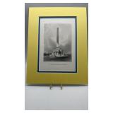 The Washington National Monument 10 x13 matted