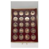 Twenty Franklin Mint Solid Bronze  History Coins.