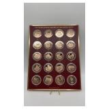 Twenty Franklin Mint Solid Bronze  History Coins.