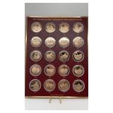 Twenty Franklin Mint Solid Bronze  History Coins.