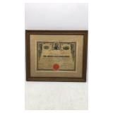Matted Framed,  Lincoln  Document dated 1907.