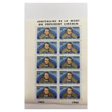 Vintage Abraham Lincoln Collectors stamps.