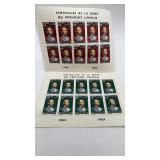 Vintage Abraham Lincoln Collectors stamps.