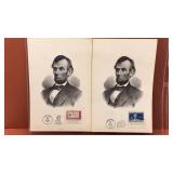 (2) President Lincoln Stamps.