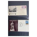 Two Lincoln stamped vintage envelopes 1961/1968