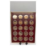 Twenty Franklin Mint Solid Bronze  History Coins.