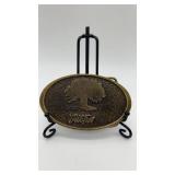 Brass Oak Tree Belt Buckle. See photos for