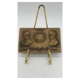 SOLID BRONZE ANTIQUE 1930 MEDALLION CROSBY BROS