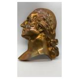 George Washington Profile bust wall Plaque Bronze