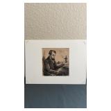 Engraved comic photo with Abraham Lincoln. 7.5" x