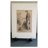 Engraved photo of Abraham and Lady Liberty. 7.24"