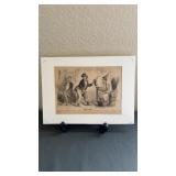 Engraved comic photo with Abraham Lincoln. 7.5" x