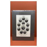 Matted Engraving with paperwork on back. 9" x 12"