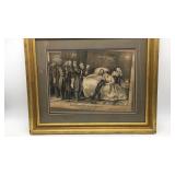 Vintage Framed Print of Death of President