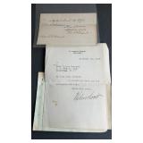 (2) Autographs from Heads of State. Photos may