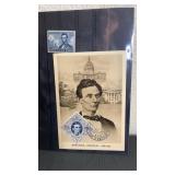 ABRAHAM LINCOLN STAMPED Monaco 1956 maximum card