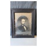 Framed  Vintage portrait of Abraham Lincoln.