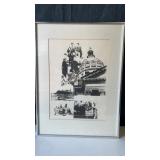 18.5" x 24" Matted framed engraving political art