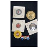 (6) Vintage assorted hat pins.