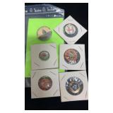 (6) Vintage assorted hat pins.