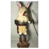 KACHINA Figure Wolfman. Hand crafted. Stands