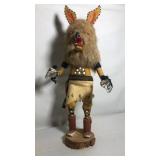 KACHINA Figure Wolfman . Hand crafted. Stands