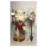 KACHINA Figure Bear Hunter. Hand crafted. Stands