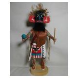 KACHINA Figure.  Black Oree. Stands approximately