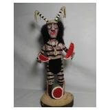 KACHINA Figure. Clown. Hand Crafted and stands