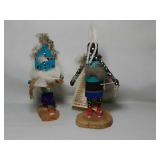 2 KACHINA Figures. Hand Crafted and stand