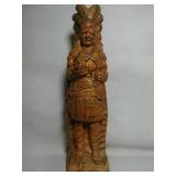 Vintage Indian Chief. Stands 11" tall. Hand
