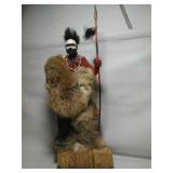Hand Carved wooden Indian. Big Tree, Stand