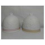 2 LLADRO Porcelain Bells. No box. Dated 1991 &