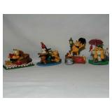 4 Danbury Mint Garfield figurines