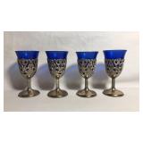 4 Cordial glasses. Approximately 4" tall