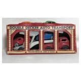 Antique Double Decker Auto Transporter with cars.