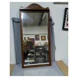 Beautiful Vintage Walnut framed Mirror. 17" X