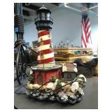 Cute Christmas Lighthouse light. Top of