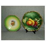 2 Decorative Wall plates. Gold trimmed edges.