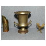 Lot of 3 assorted Brass pieces. Fireplace long