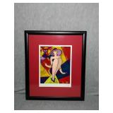 Framed Matted Artwork by LeKinff. 16" X 14",