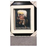 Framed Matted 3-D Artwork . Contralto. Paper Fole