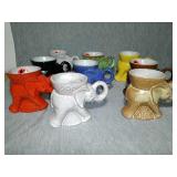 9 Assorted Vintage Political Elephant cups. Dated