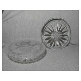 2 Decorative Cake plates. Frosted Flower design