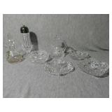 7 Assorted Beautiful Crystal glassware and more.