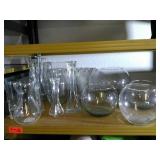 15 Assorted Vases and Fish bowls.