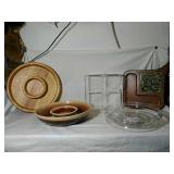 5 Assorted Party serving dishes. Chip and Dip