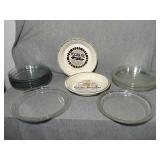 13 Assorted Pie Plates. Assorted sizes. Glass and