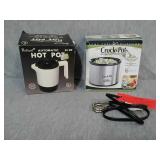 Rival small crock pot, and Hot Pot. 16 Oz Crock