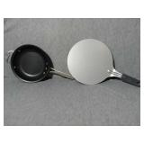 Calphalon Fry pan, and New pizza paddle. Nordic